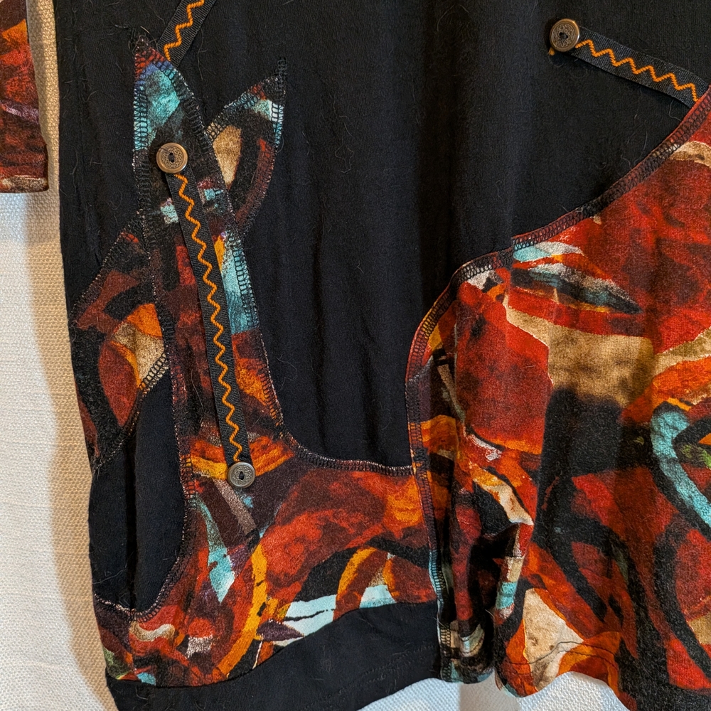 Linea Domani Multi Color Abstract Tunic - Picture 7 of 12
